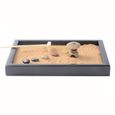 Sentiment de paix Méditation Zen Jardin Bureau Mini avec Râteaux Bac à sable décoratif pour bureau à domicile  FONTAINE DE JARDIN-1