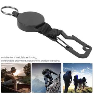 Sollbry 3 Pièces Porte Clés Rétractable Bobine Porte Badge Robuste Avec 635cm 25 Pouces Corde De Fil Dacier Noir D 85460414