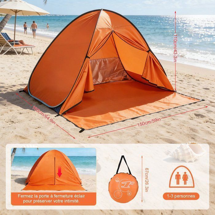 Tente de Plage - Abri Canopée Pliable Enfant UPF 50+,Tente Anti-UV Résistante pour Petits | pour Voyages, Camping, Pique-niques, Jardin, Parc et Vacances en Plein air Tente de Plage - Abri Canopée Pliable Enfant UPF 50+,Tente Anti-UV Résistante pour Petits | pour Voyages, Camping, Pique-niques, Jardin, Parc et Vacances en Plein air