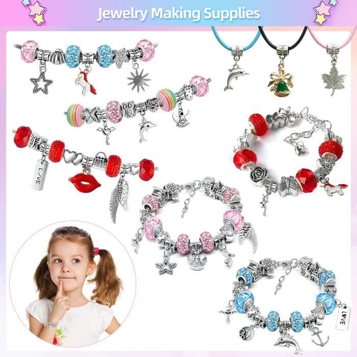 Perles pour Bracelet,600pcs Perles Enfant Kit Bracelet Perle Bijoux Fille,Cadeau  Filles de 5 à 12 Ans,Cadeaux d'Anniversaire,Noël - Cdiscount Jeux - Jouets