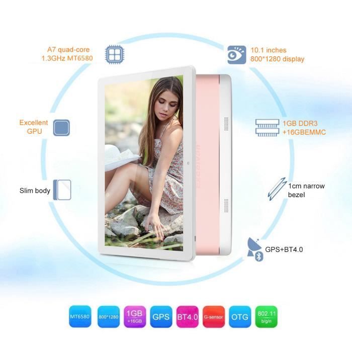 Excelvan QT-10.1 10.1" Tablette Tactile Rose1