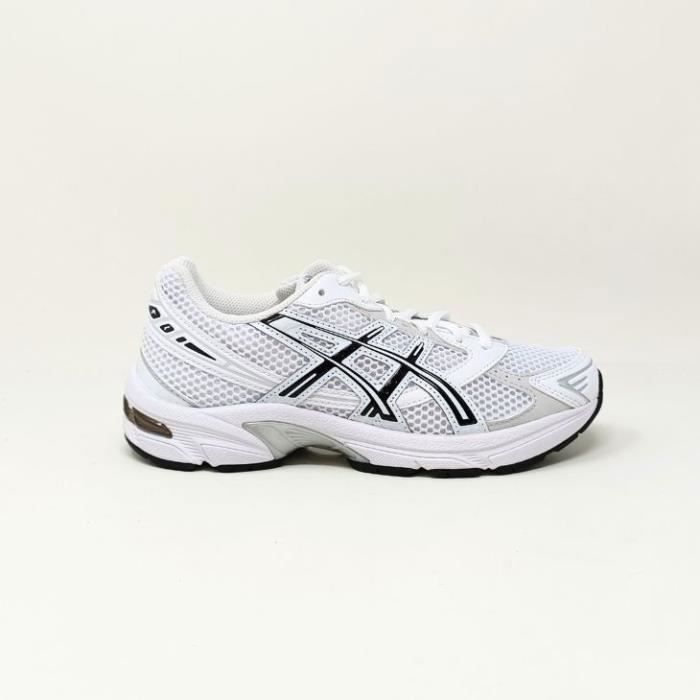Basket ASICS GEL 1130 Blanc Noir Femme Lacets Plat Synthetique Cdiscount Chaussures
