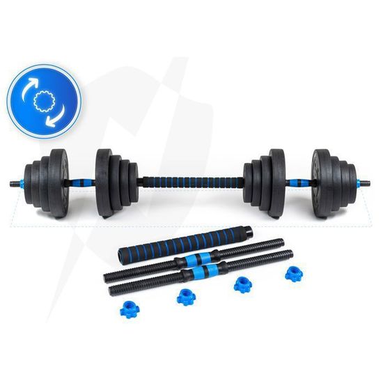 Haltère Réglable 2 en 1 Haltères Musculation 20KG - Haltère de Poids