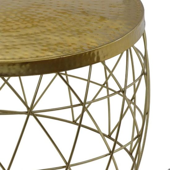 Table Basse Ronde En Metal Martele Artist Or Achat Vente Table
