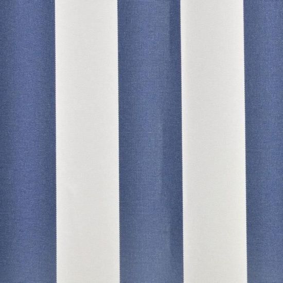 Toile pour Store Banne en Polyester Bleu et blanc de 6 x 3 m