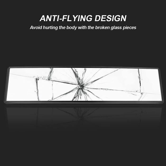 Rétroviseur Grand Angle Anti-éblouissement 46 Cm - Pour Voiture, Bateau, Poussette | Réduit Les Angles Morts - 8