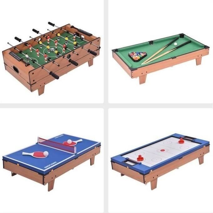 COSTWAY Table de multi jeux 15 en 1 Basket Babyfoot Billard Hockey