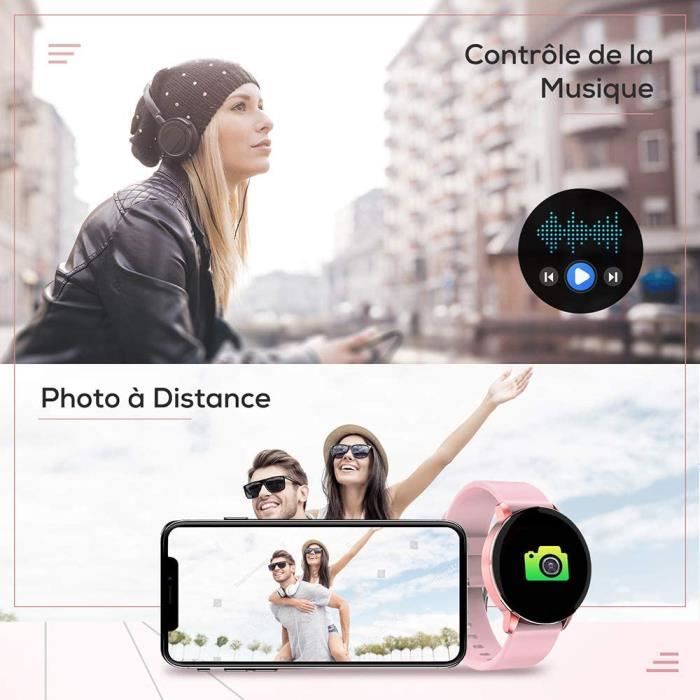 NAIXUES Smartwatch Montre Connect e IP67 pour Femmes Montre de