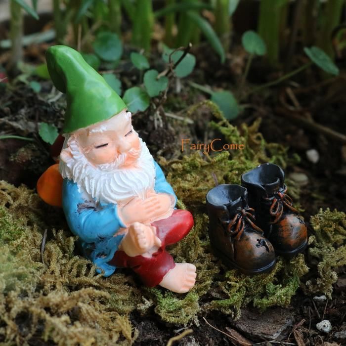 Ensemble de 6 pièces Statue de Gnomes de jardin, Figurines amusantes, nains, décoration