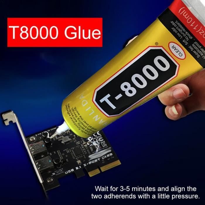 15ML - T 8000 Colle Multi usage Adhésif de Colle Époxy Résine de Réparation  De Téléphone Portable LCD Écran T