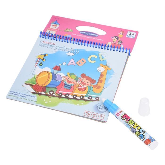 Livre De Dessin Magique à L’eau – Thème Dinosaures – Réutilisable – Avec Stylo – Pour Voyages Et Cadeaux – 21 X 23 Cm – Dès 3 Ans