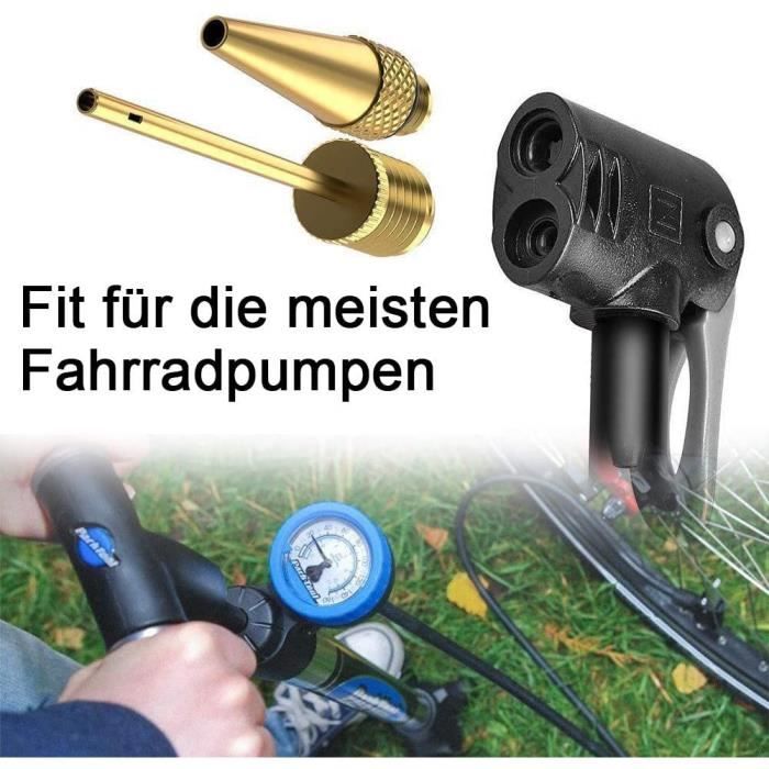 Kit Adaptateurs Valve Vélo EUZUXU - 8 Pièces DV/AV/SV, Avec Boîte De Rangement, Pour Pompe