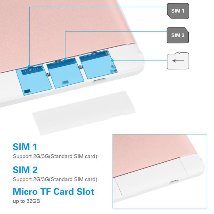 Excelvan QT-10.1 10.1" Tablette Tactile Rose2