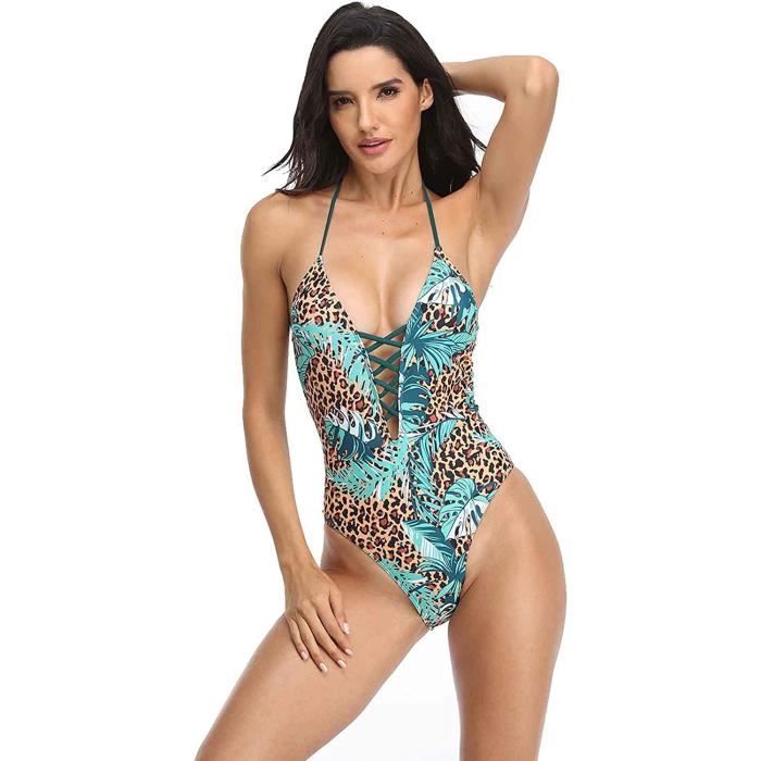 Maillot de bain discount string homme leopard