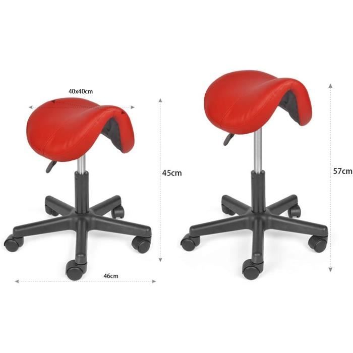 Tabouret De Bar Bureau Pivotant FCH – Hauteur 95cm, Noir, Roulettes 360°