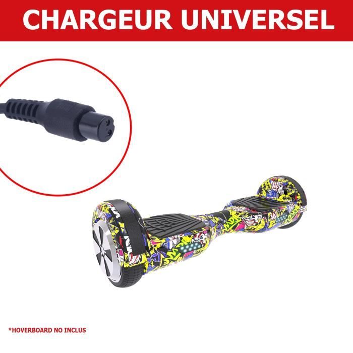 Chargeur Hoverboard 29,4V (2 pins) Universel (pièce détachée) Noir -  Cdiscount Sport