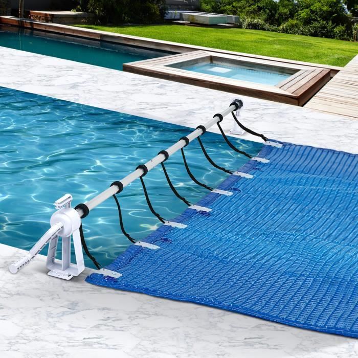 XMTECH Enrouleur De Piscine Mobile Avec 8 Sangles De Fixation xmtech-enrouleur-de-piscine-mobile-avec-8-sangles-de-fixation
