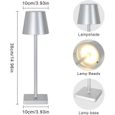 AISKDAN Lampe à poser LED,Lampes de Chevet LED Style minimaliste moderne  pour Chambre-Salon-Bureau-3