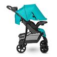 LIONELO Emma - Poussette bébé compacte - De 6 à 36 mois - Ceinture 5 points de sécurité - accessoires sac inclus - Turquoise-3