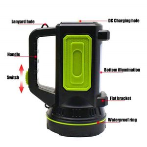 Lampe LED 1000 Lumens Rechargeable Avec Clip - Alu - Livraison Gratuite