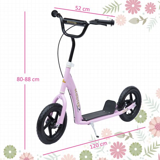 Patinette Roues Pneumatiques Trottinette Enfant Homcom - Pneus Gonflables, Guidon Réglable 85-95cm, Freins Poignée, 5 Ans Trottinette Sécurité Enfant Patinette Roues Pneumatiques Trottinette Enfant Homcom - Pneus Gonflables, Guidon Réglable 85-95cm, Freins Poignée, 5 Ans Trottinette Sécurité Enfant