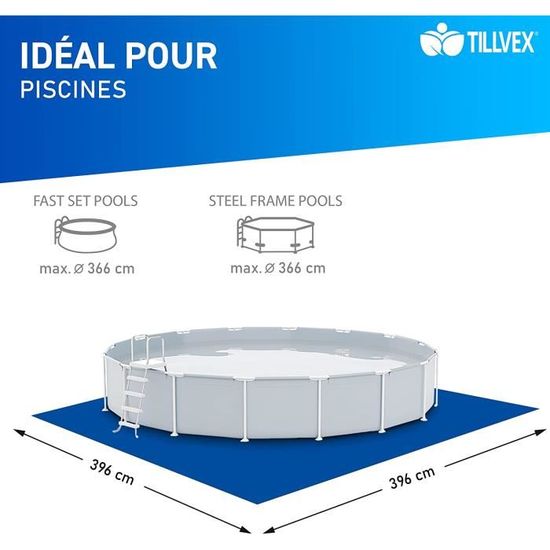 Tapis De Sol Pour Piscine Hors Sol 366cm - Protection Sol Renforcée - Pour Piscines Rondes