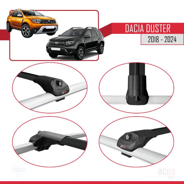 Dacia Duster 3 Barres De Toit Acpar Pour (2024-2025) BASIC - Gris Aluminium - Charge 75kg Barres De Toit Duster 2