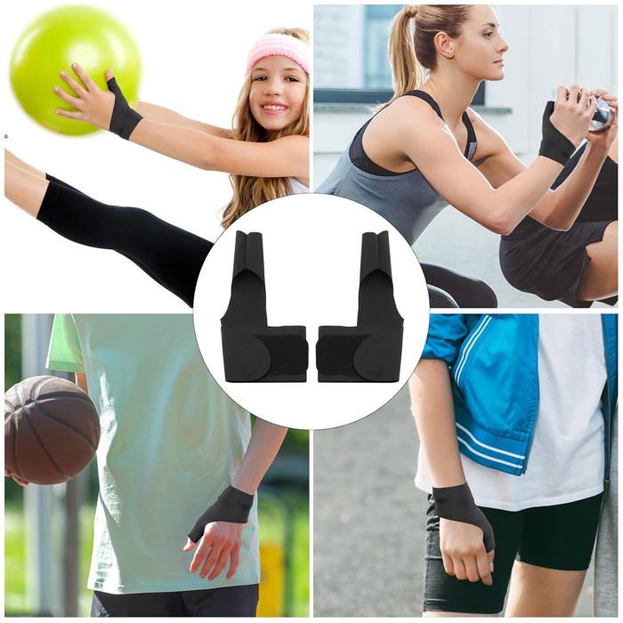 Pluvyze Lot De 2 Attelles Pour Main Gauche Et Pouce Droite - Matériau Doux Respirant - Double Sangle De Compression - Convient Pour Les Mains Gauche Et Droite