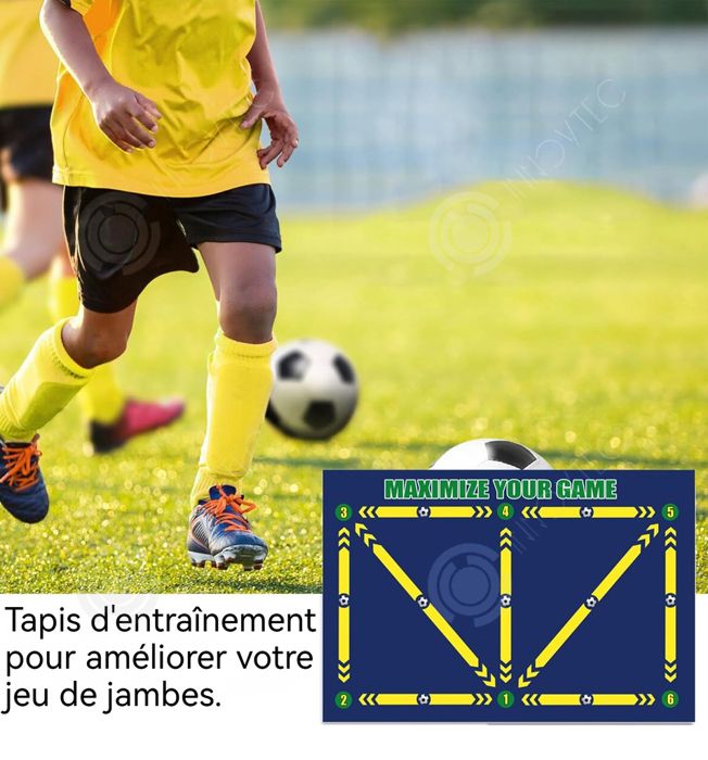 Tapis D’entraînement De Football – 60x90 Cm, Gazon Synthétique, Antidérapant, Pour Dribble Et Contrôle, Enfant