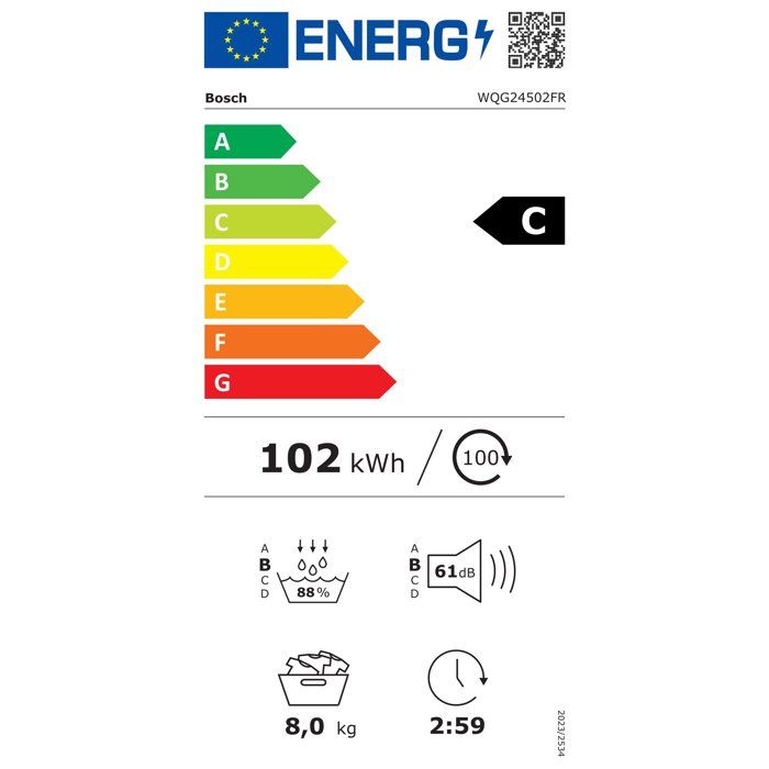 Sèchelinge pompe à chaleur BOSCH Série 6 WQG24502FR 8 kg Induction — free download