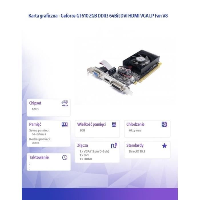AFOX Geforce GT210 2GB DDR3 4897033780438 Cdiscount Informatique