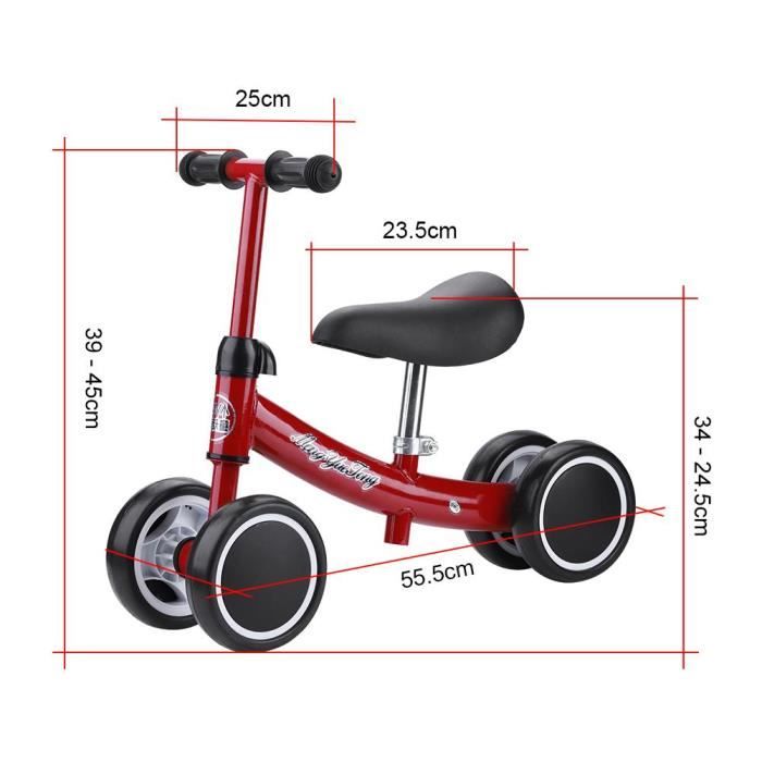 Porteur Mini Petite draisienne V lo d enfant quilibre Entra nement Pour 1 2 Ans B b Rouge