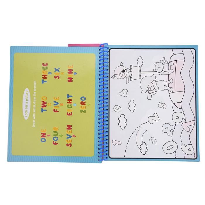 Elfew – 2 Livres De Dessin Magique à L’eau – Réutilisables – Stylos Inclus – Dès 2 Ans – Cadeau éducatif Sans Tache