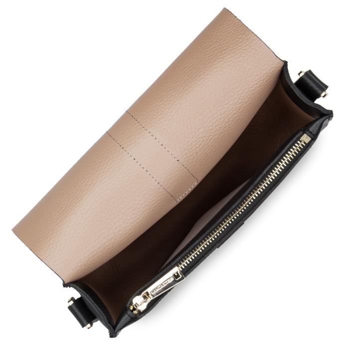 Lancaster Sac trotteur bandouli re Femme Noir Nude Achat