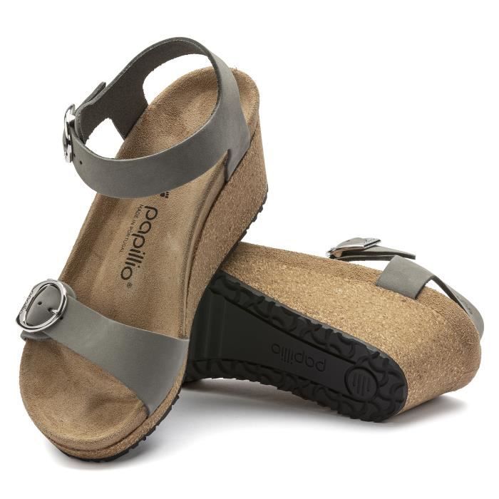 Sandales Birkenstock Soley Ring Buckle en cuir nubuck pour femme gris pointure 39 etroit Dove gray Cdiscount Chaussures
