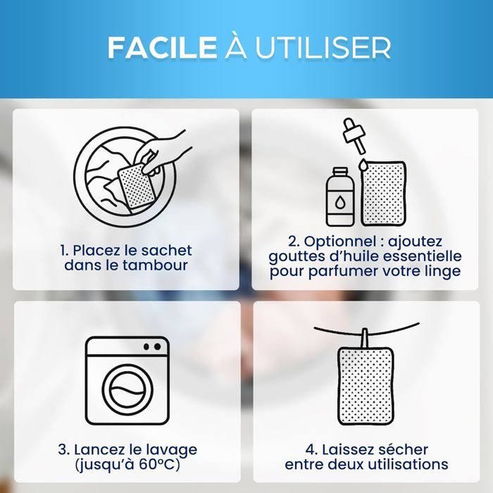 Lessive Écologique avec Billes de Magnésium 350 Lavages Sachet en Coton — free download
