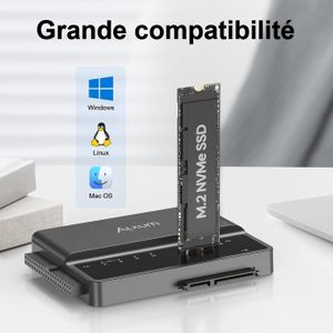 SSD Externe NVMe 256 Go HUADISK Avec Boîtier Aluminium Noir – Comme Neuf (ouvert)