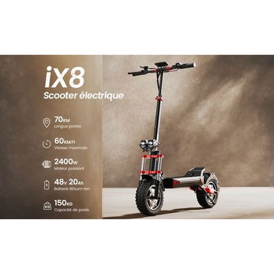 MATE 4 Trottinette électrique 3 Roues Pliable 16 Kg Batterie Amovible Trottinette électrique Tricycle 3 Roues PMR Ultra Légère