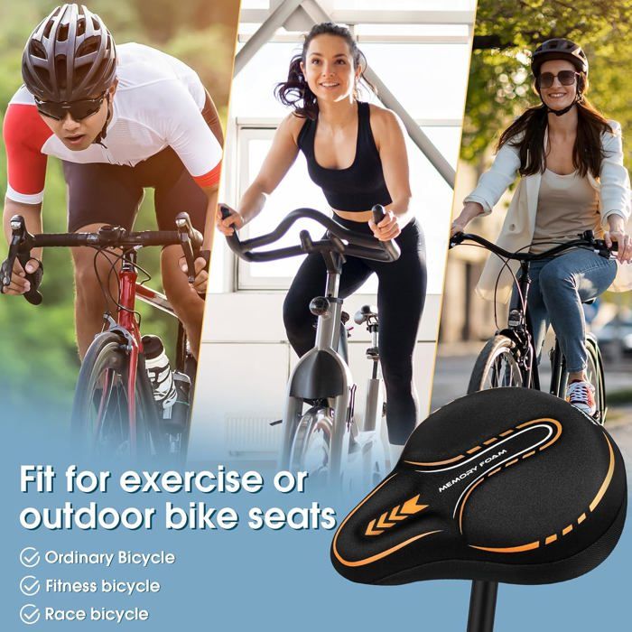 Housse De Selle Vélo Bell Gel Core - Antidérapante, Absorbant Les Chocs, Noir