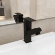 Robinet de lavabo rétractable de salle de bain - 1432Neuve - Moderne - Noir - Laiton-0