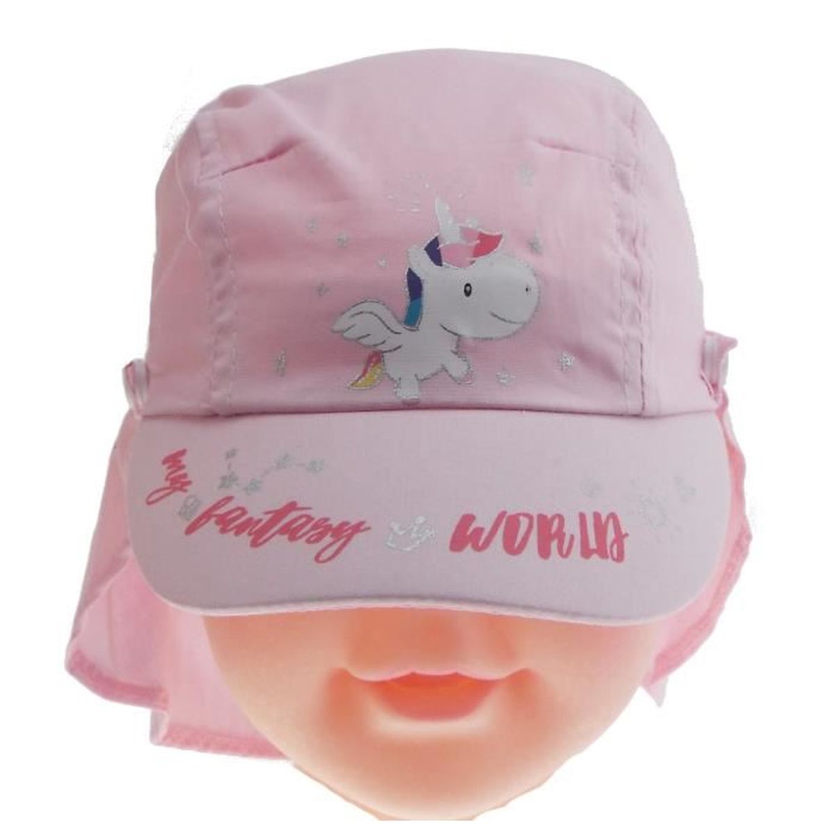 1 Casquette bébé légionnaire Winnie l/'ourson rose taille 48 ou 50 cm.