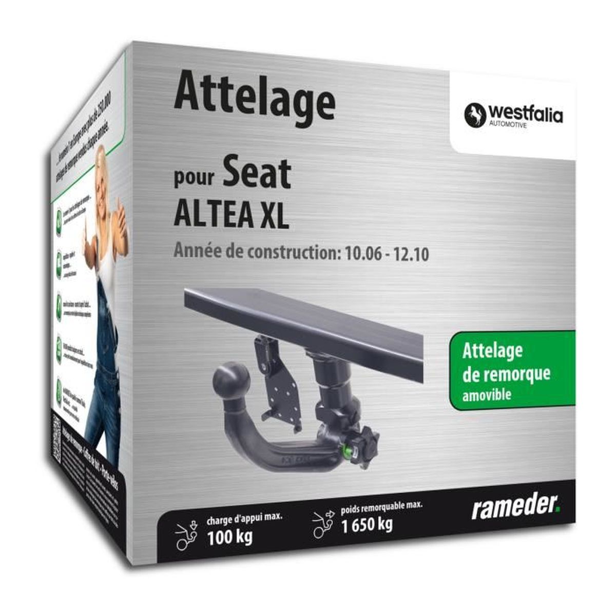 Westfalia attelage de remorque Amovible - Seat ALTEA XL année de ...