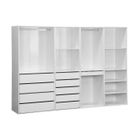 SWEEEK Kit dressing modulable avec 4 éléments. blanc. panneaux stratifiés