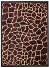 TAPISO Tapis Salon Poils Courts ATLAS Marron Beige Noir Girafe Polypropylène Intérieur 300x400 cm