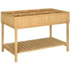 Outsunny - jardinière - Bois - 110x46x76cm - Bois naturel