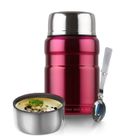 Bouteille isotherme - LUNAVO - Zentavo - Acier inoxydable - Rouge bordeaux - Pour adultes