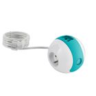 Multiprise multimédia - WATT&CO - WATTBALL - 2 ports USB 2.1A - 3 prises - Turquoise
