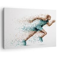 Impression sur Toile Athlète sprinter sport coureur Image Tableau Decoration Murale 70x50cm Deco Salon Chambre sans cadre Tableaux