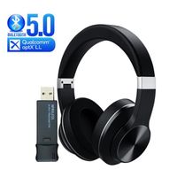 Casque audio Aptx Low Latency Bluetooth Headphone + USB Audio Transmitter for TV PS4 Laptop Wireless Earphones Over ear - one set
