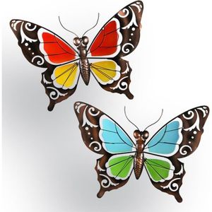 Pack 12 Multi couleur métal papillons Intérieur ou extérieur livraison gratuite D18 